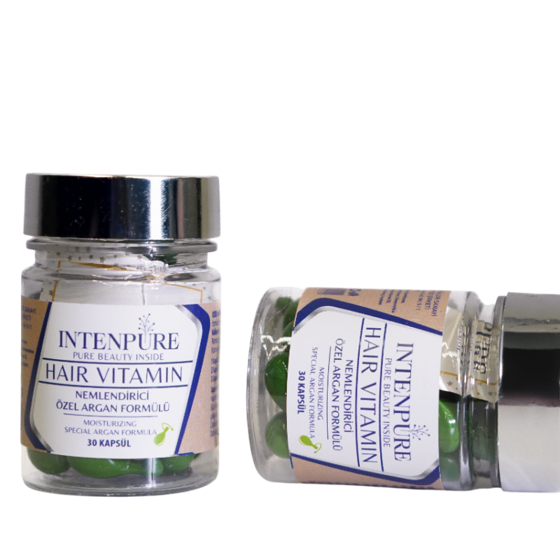 Intenpure Aloe Vera & Argan Yağlı Nemlendirici Saç Vitamini 30 Kapsül