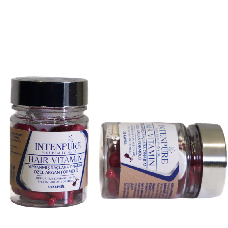 Intenpure Aloe Vera & Argan Yağlı Nemlendirici Saç Vitamini 30 Kapsül